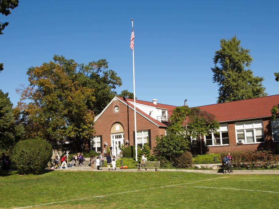 riverdale country school in new york campus building on a sunny day